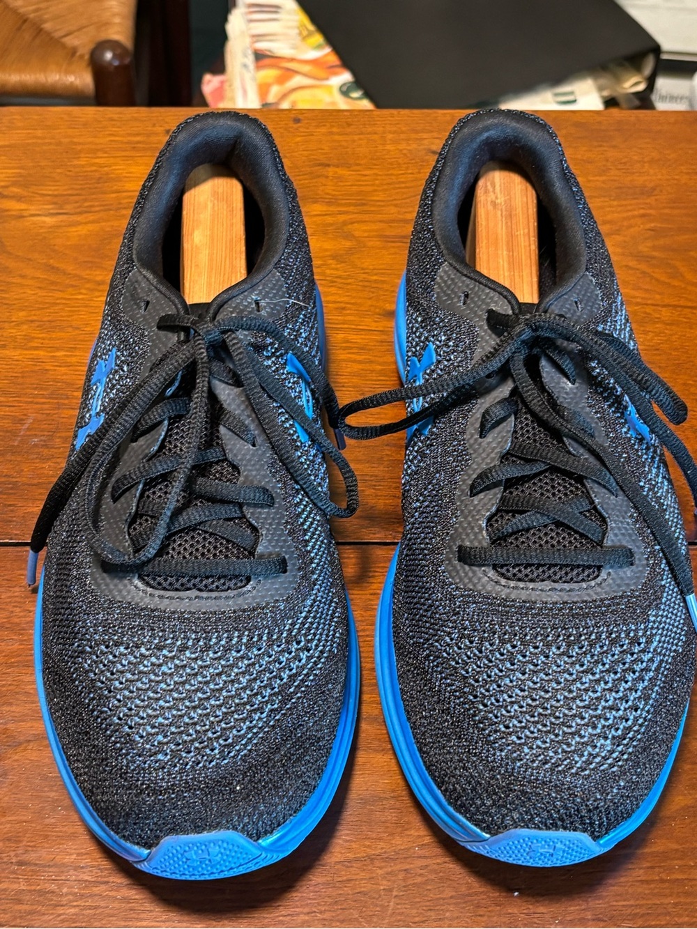 Under Armour Men’s Liquify Running Shoes Black/Blue Size 10.5 M Style 4202319669